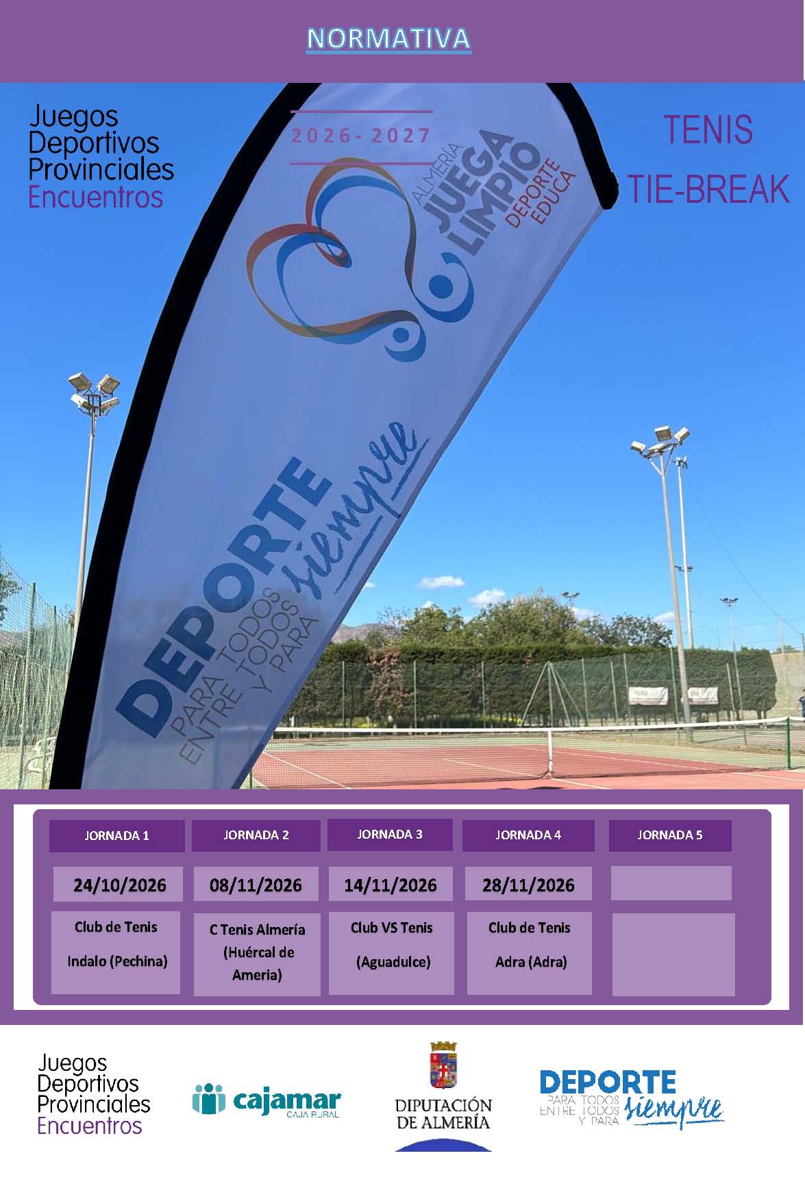 Encuentros Educativos de Promoción del Tenis Tie-Break. Pechina 24-10-2026
